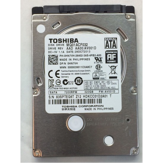 TOSHIBA ARIZALI SATA HARDDISK 320 GB MK32063GSXN TOSHIBA ARIZALI SATA HARDDISK 320 GB MK32063GSXN