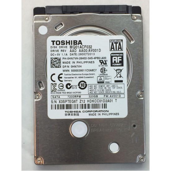 TOSHIBA ARIZALI SATA HARDDISK 320 GB MK32063GSXN