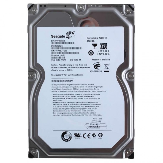 SEAGATE ARIZALI SATA 3,5" HARDDISK 750 GB ST3750525AS